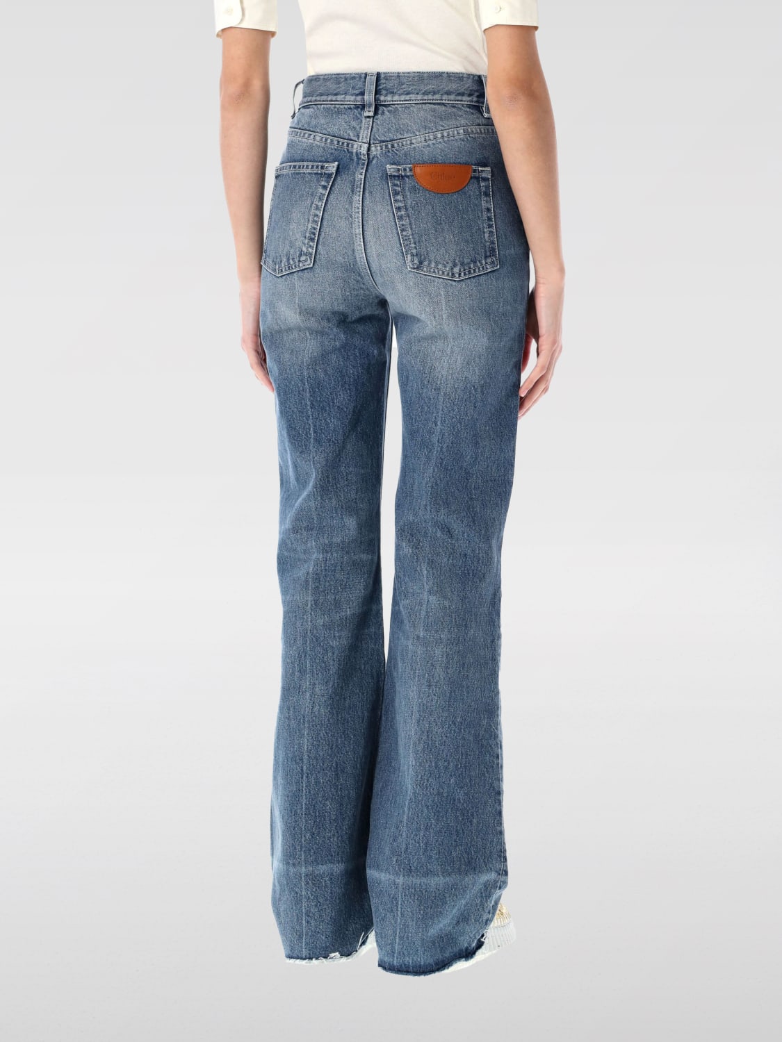 デニム・ジーパン CHLOE Woman Jeans Blue CH25SDP13255 422 CHLOÉ: Jeans woman - Blue | Chloé jeans CH25SDP13255 online