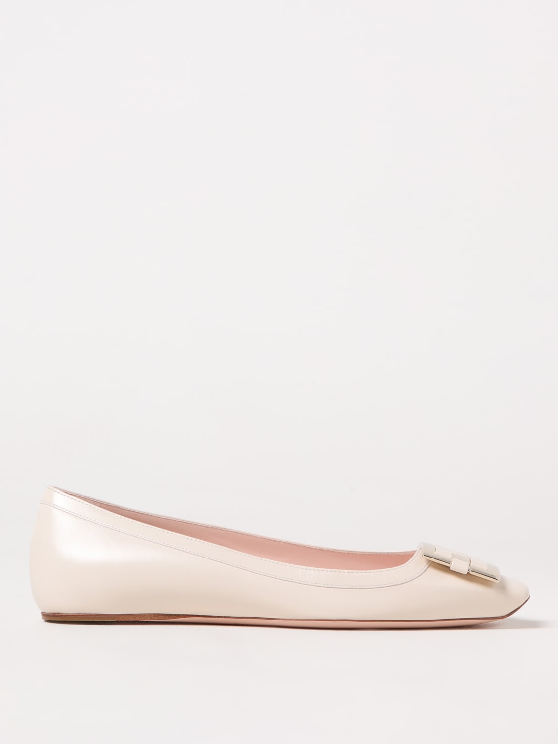 ROGER VIVIER BALLERINE: Ballerina Trompette Roger Vivier in pelle , Bianco - Img 1