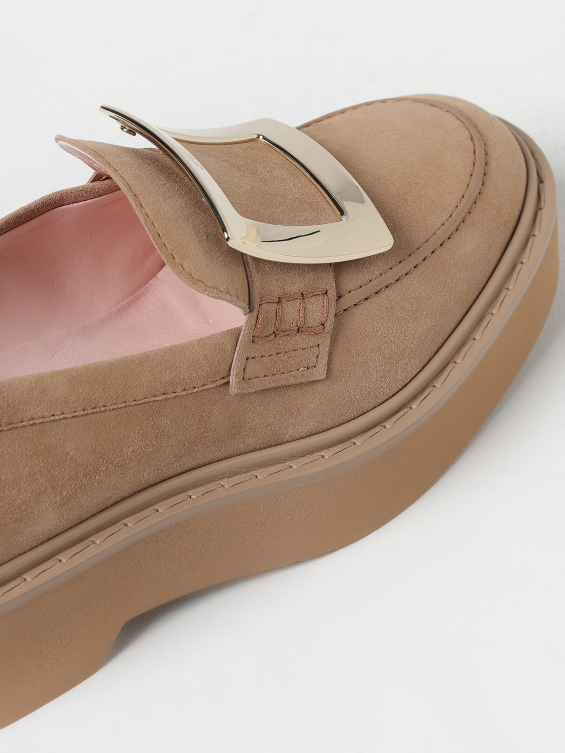 ROGER VIVIER MOCASSINI: Mocassino Rangers Roger Vivier in camoscio , Marrone - Img 4