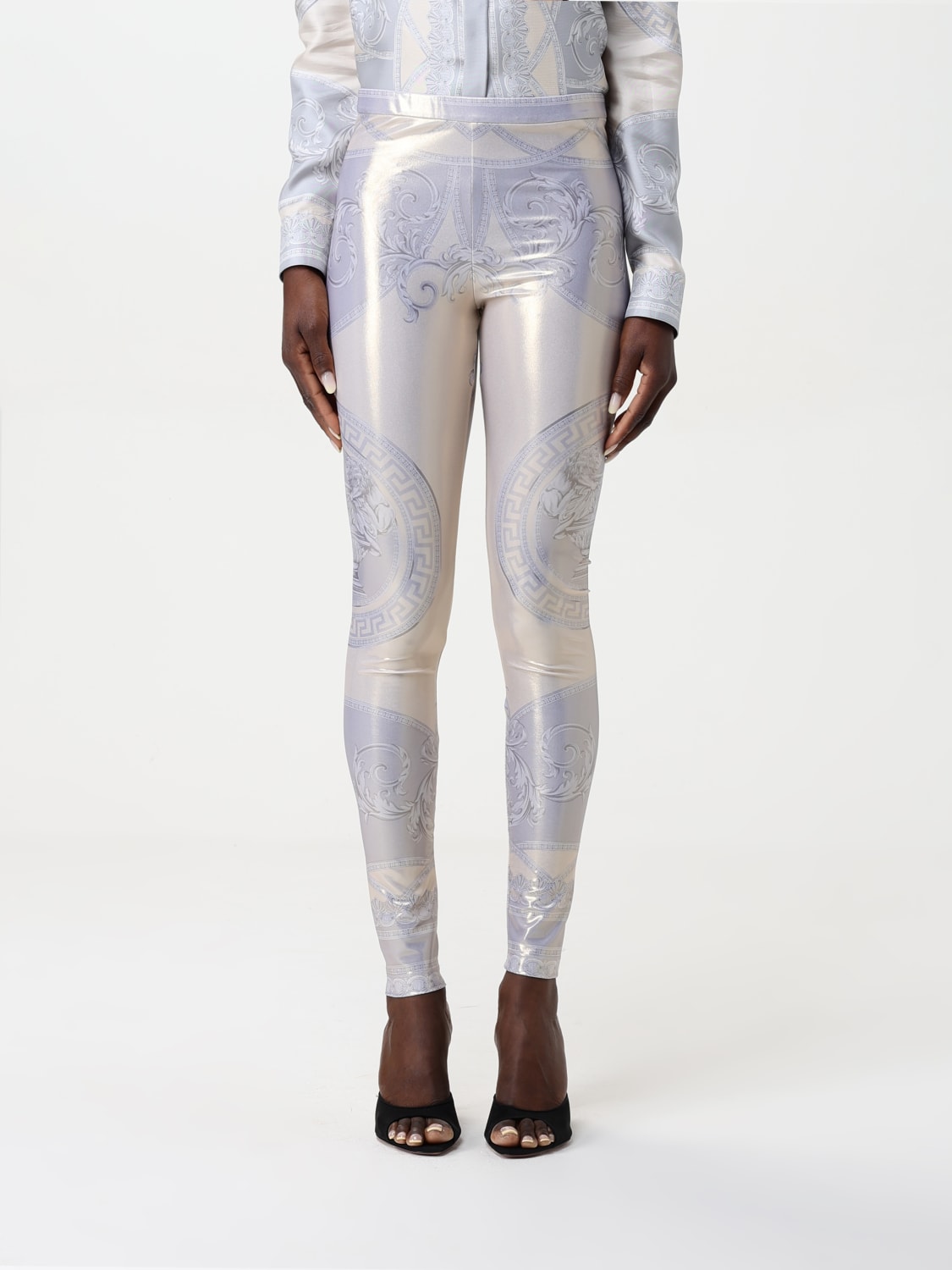 パンツ VERSACE Woman Pants Multicolor 10039001A13655 5E450 VERSACE: Pants woman - Multicolor | Versace pants