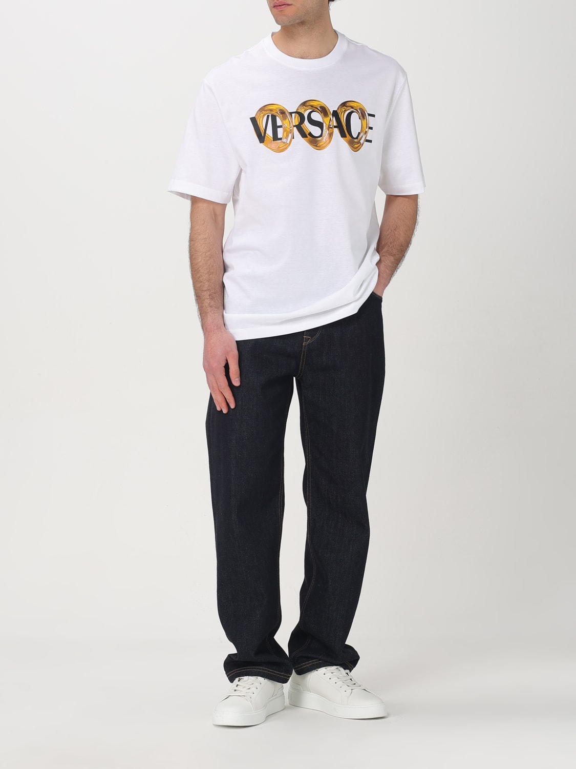 VERSACE CAMISETA: Camiseta hombre Versace, Blanco - Img 2