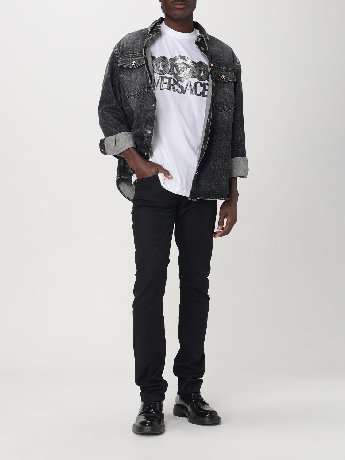 VERSACE T-SHIRT: T-shirt herren Versace, Weiß - Img 2