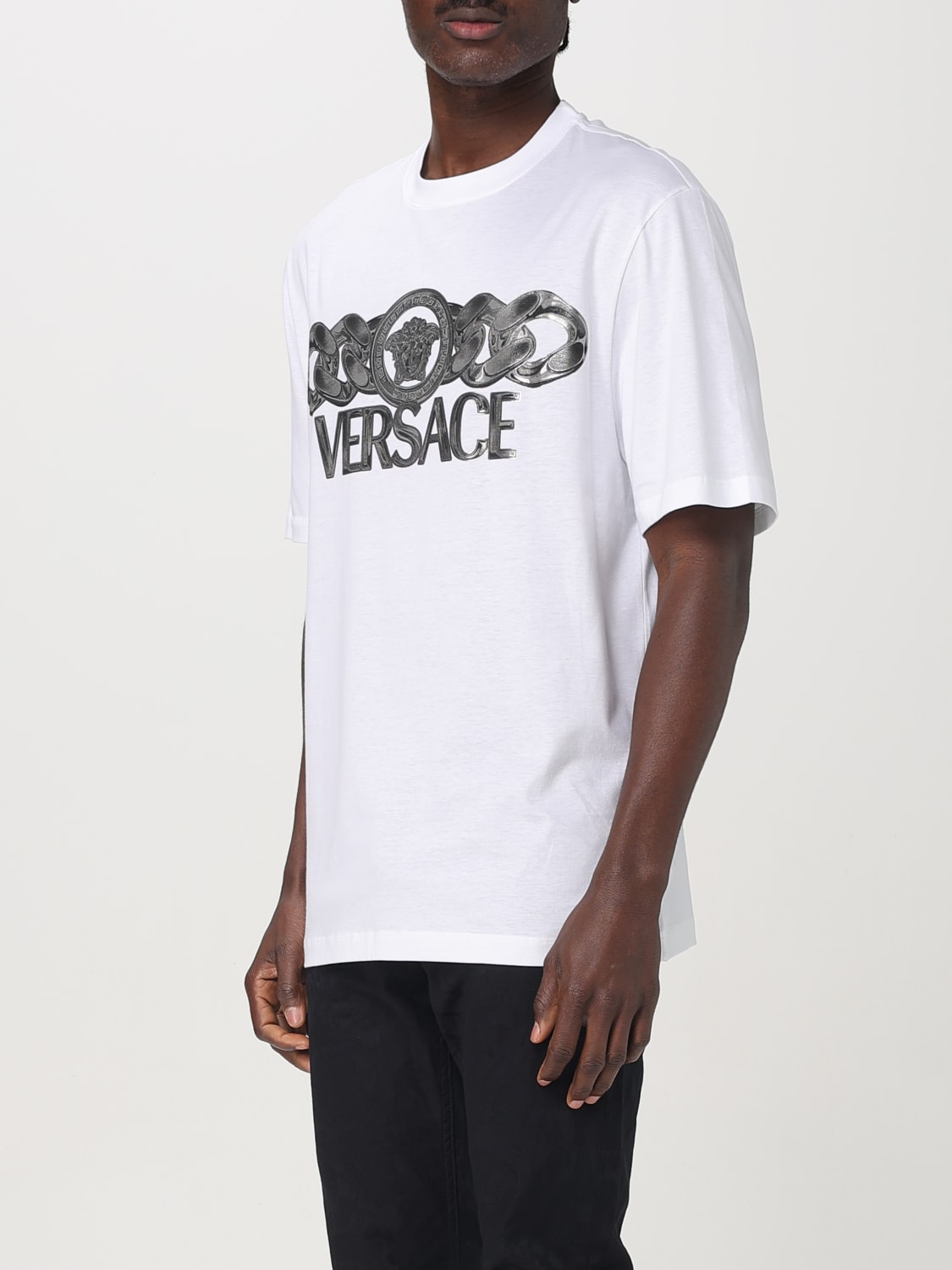VERSACE T-SHIRT: T-shirt herren Versace, Weiß - Img 4