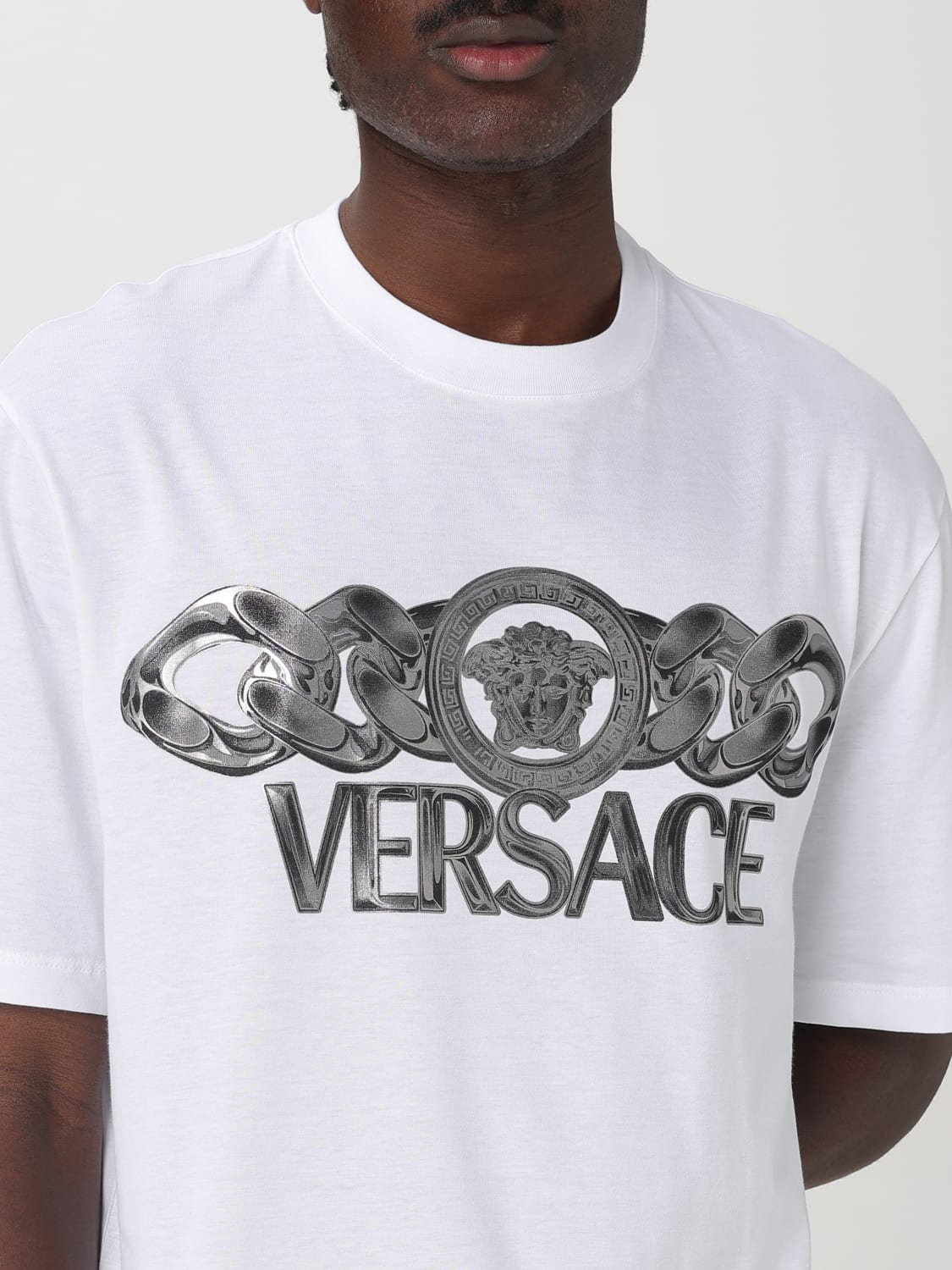 VERSACE T-SHIRT: T-shirt herren Versace, Weiß - Img 5