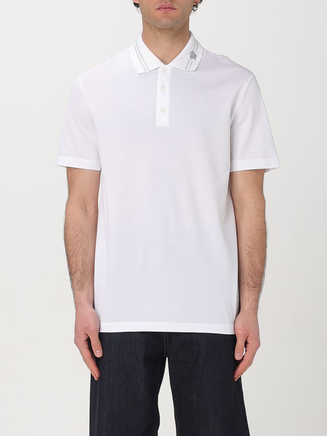VERSACE POLO SHIRT: Polo shirt men Versace, White - Img 1