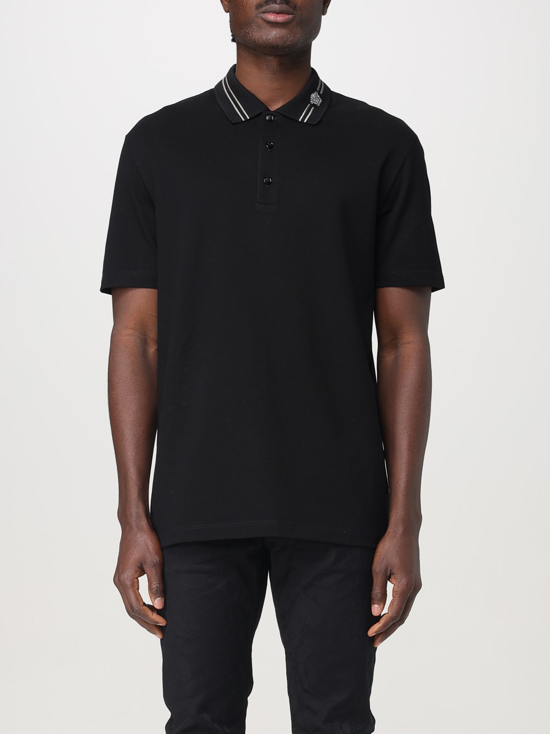 VERSACE POLO: Polo herren Versace, Schwarz - Img 1