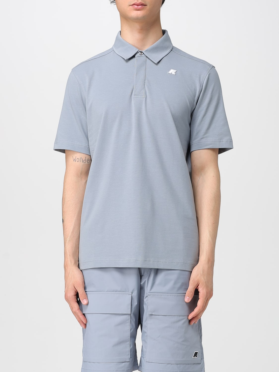 K-WAY POLO: Polo classica K-Way in cotone , Grigio - Img 1