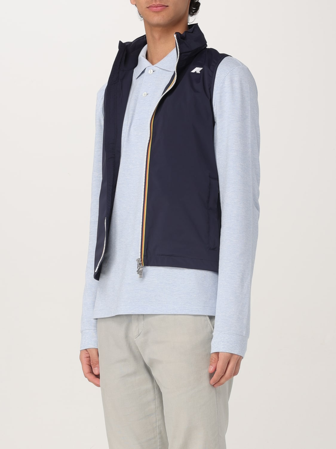 K-WAY SUIT VEST: Coat men K-way, Blue - Img 3