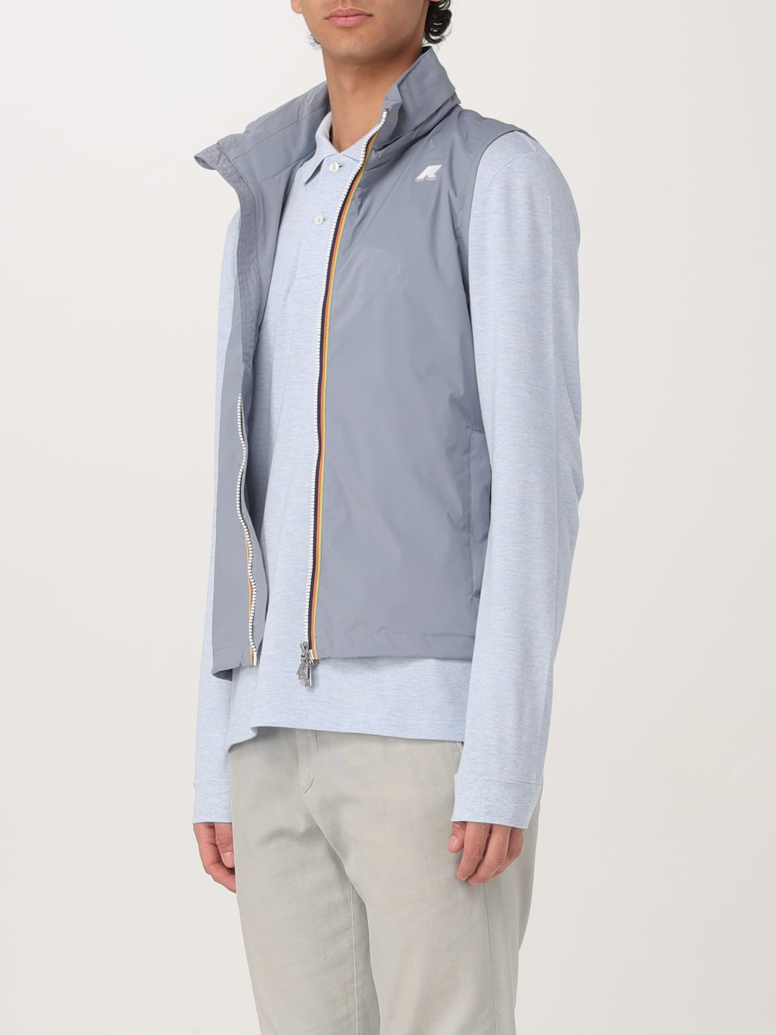 K-WAY SUIT VEST: Coat men K-way, Grey - Img 3