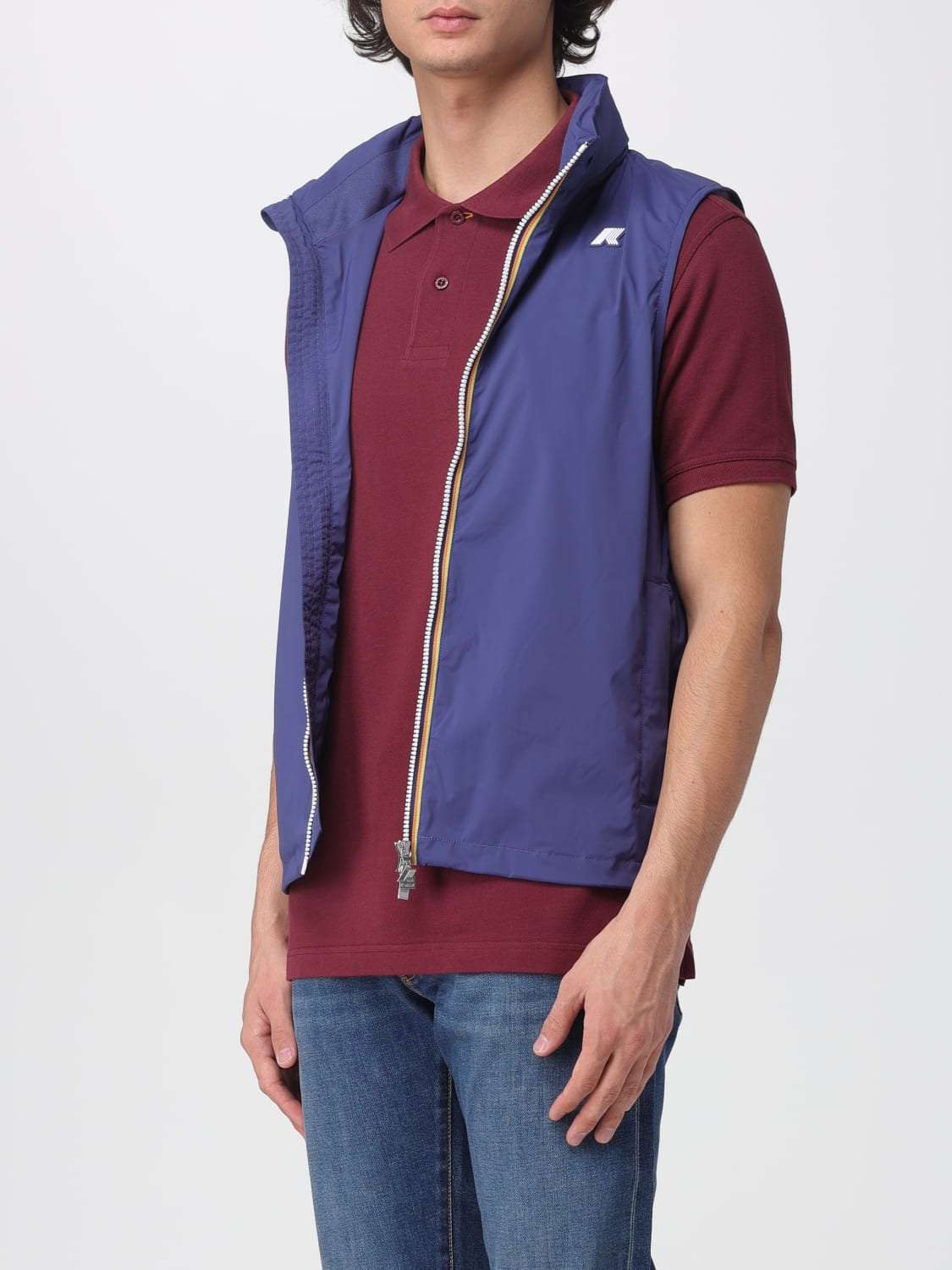 K-WAY SUIT VEST: Coat men K-way, Cobalt - Img 3