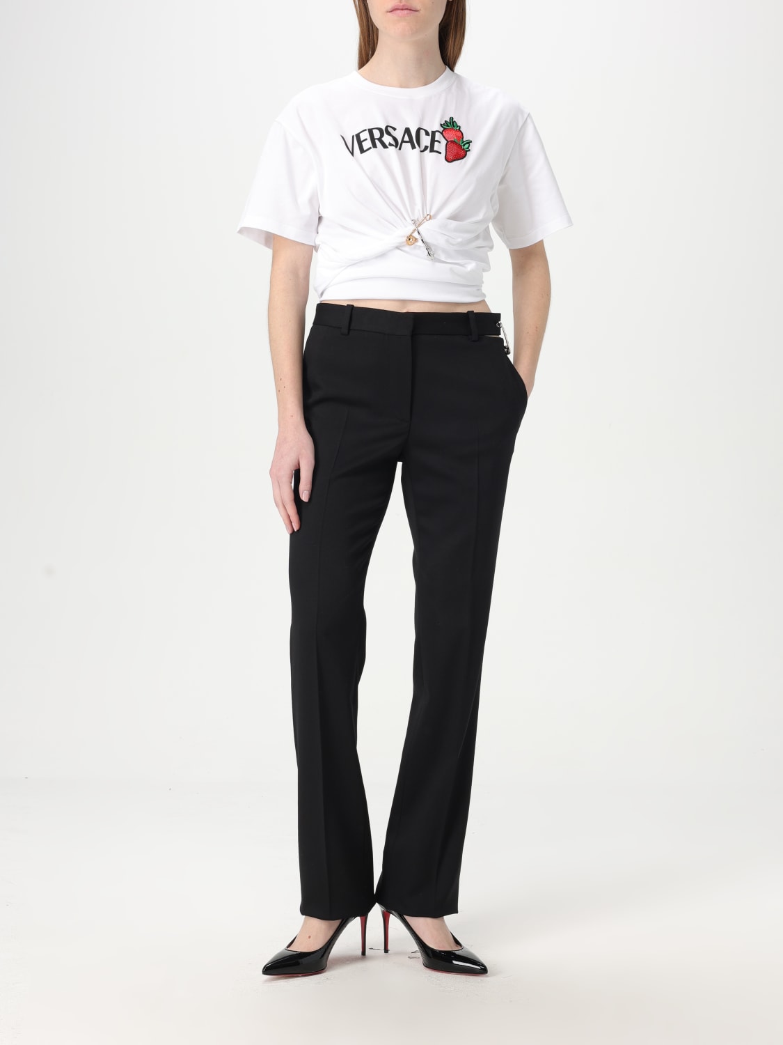 Tシャツ・カットソー VERSACE 'Strawberry' T-shirt White 10189711A13614 Versace 'strawberry' T-shirt | italist
