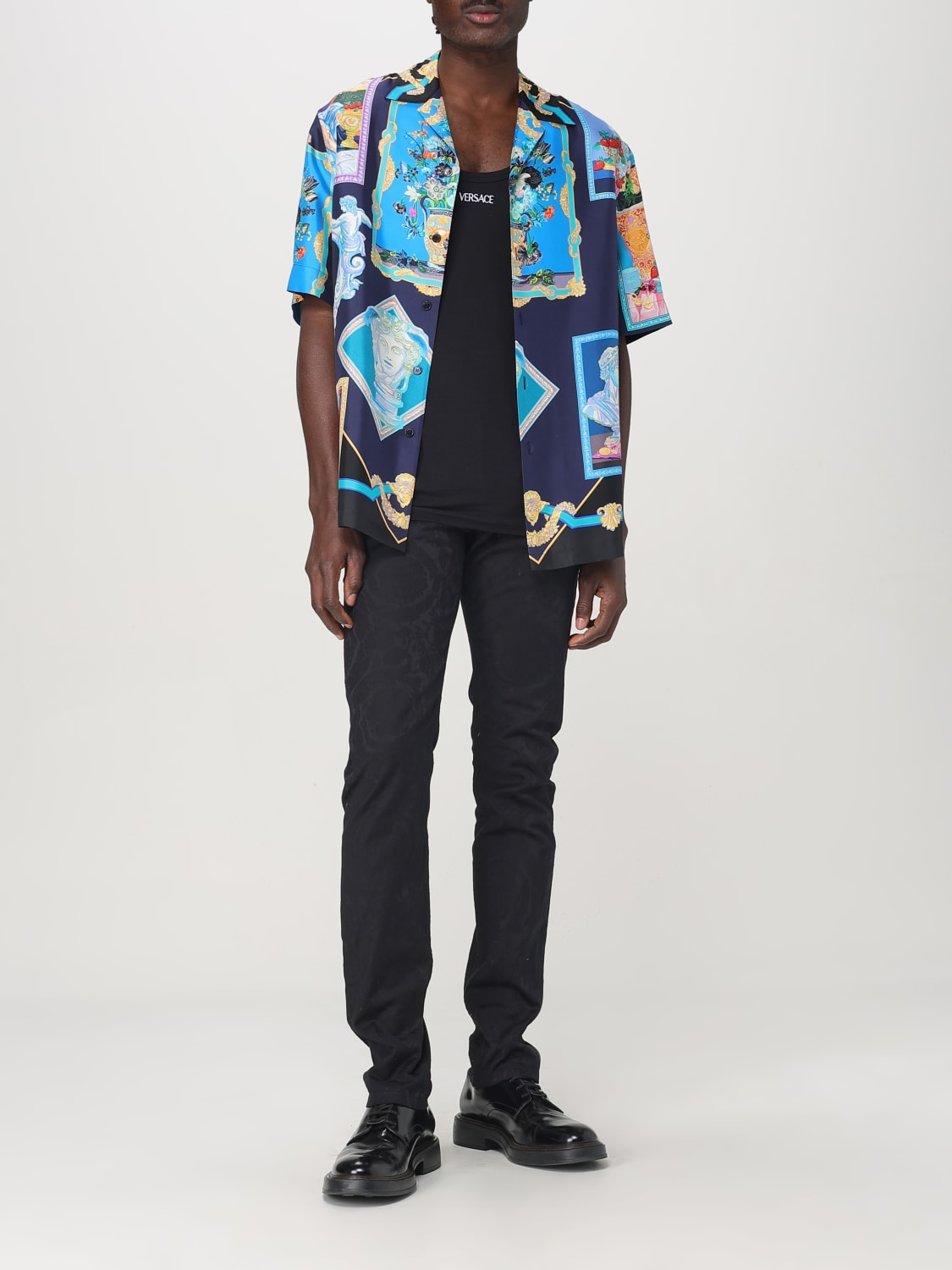 VERSACE JEANS: Pants men Versace, Black - Img 2