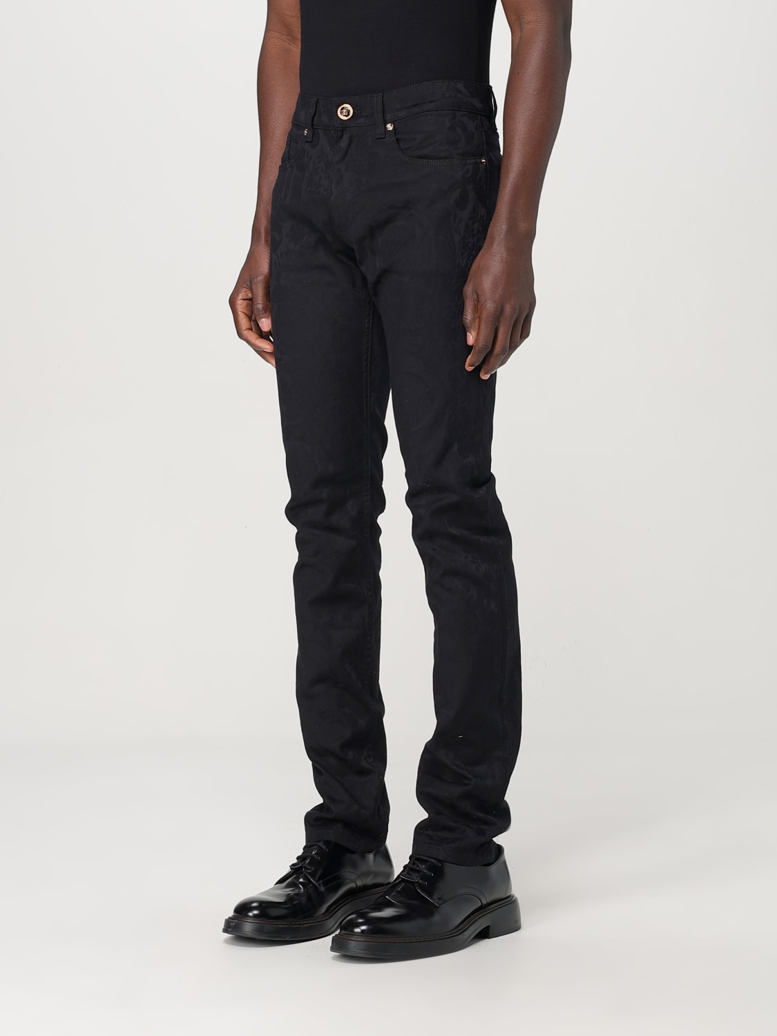 VERSACE JEANS: Pants men Versace, Black - Img 4