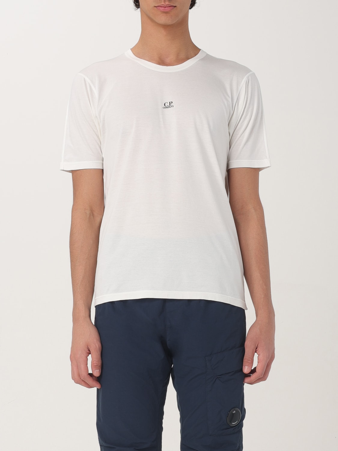 Tシャツ・カットソー C.P. COMPANY Men T-shirt White 18CMTS088A006374G 103 C.P. COMPANY：Tシャツ メンズ - ホワイト | GIGLIO.COM