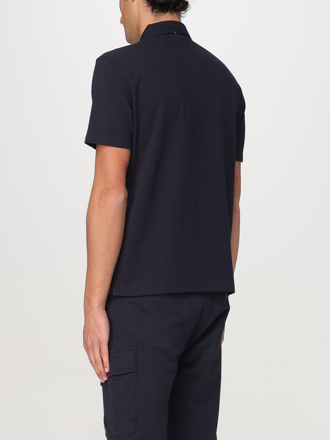 C.P. COMPANY POLO SHIRT: C.P. Company basic polo shirt with mini logo, Black - Img 2