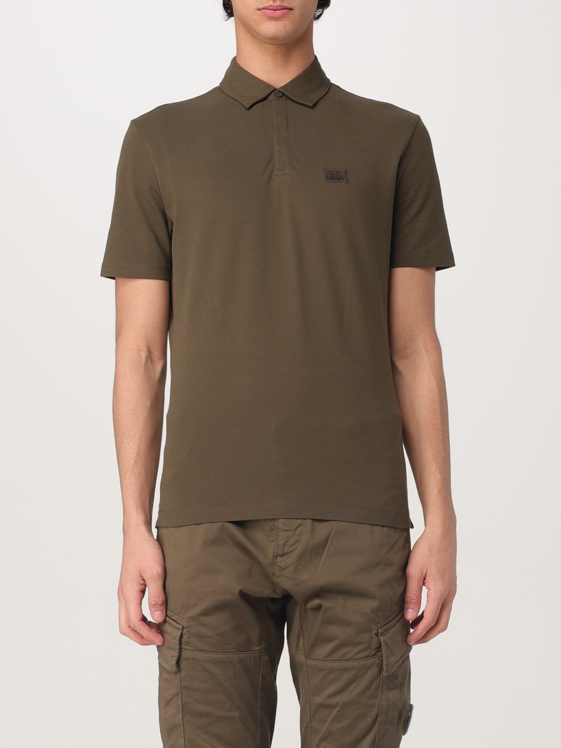 C.P. COMPANY POLO SHIRT: C.P. Company basic polo shirt with mini logo, Green - Img 1
