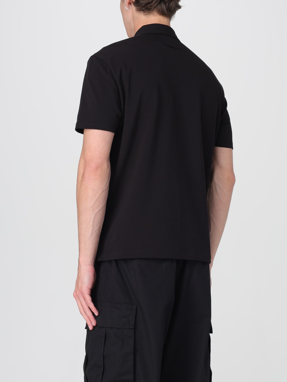C.P. COMPANY POLO SHIRT: C.P. Company basic polo shirt with mini logo, Black 1 - Img 2