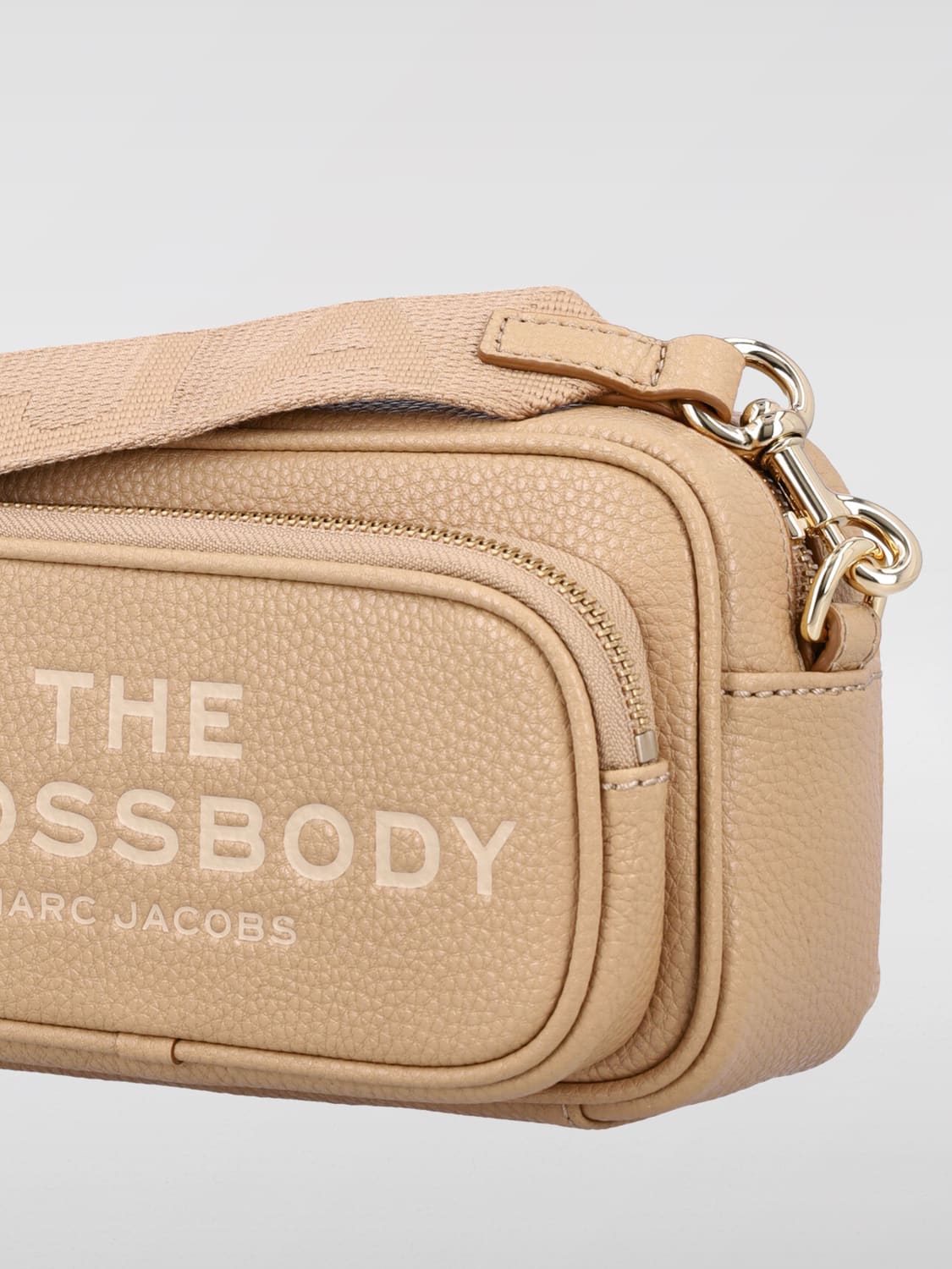 MARC JACOBS BORSA MINI: Borsa The Crossbody Marc Jacobs in pelle a grana , Terra - Img 4