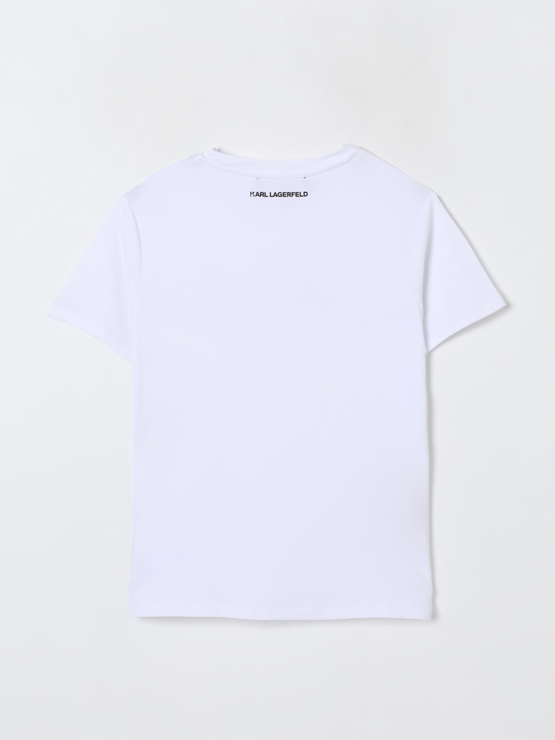 KARL LAGERFELD KIDS T-SHIRT: T-shirt con logo di paillettes Karl Lagerfeld Kids, Bianco - Img 2