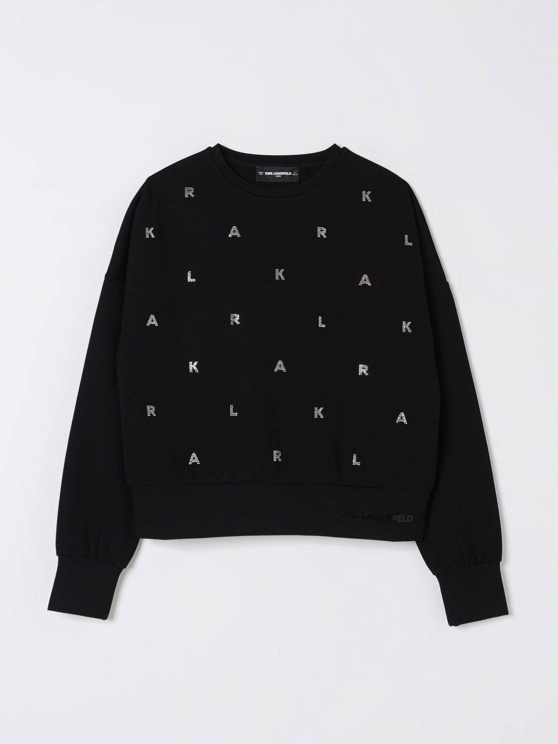 KARL LAGERFELD KIDS SWEATER: Sweater kids Karl Lagerfeld Kids, Black - Img 1