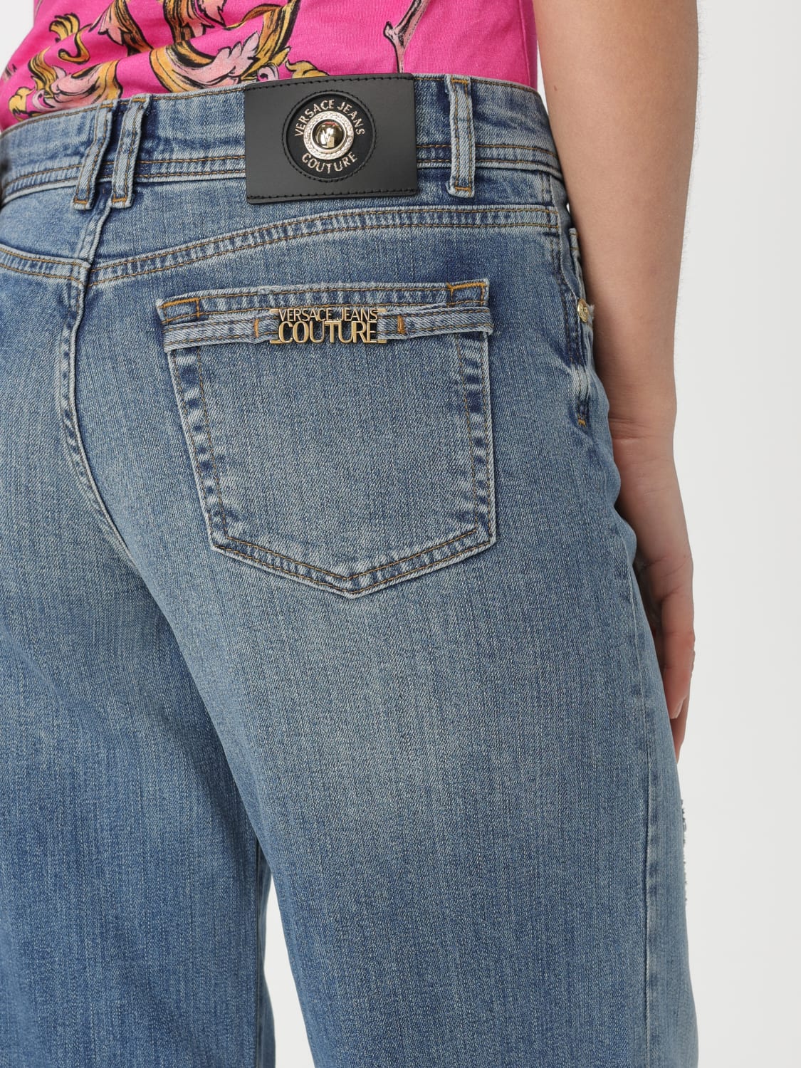 VERSACE JEANS COUTURE JEANS: Jeans Versace Jeans Couture in denim , Fantasia - Img 4