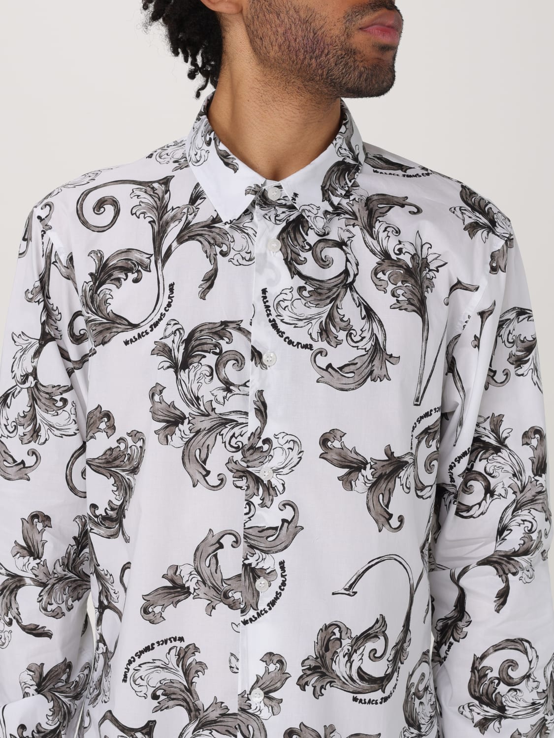 VERSACE JEANS COUTURE CAMISA: Camisa hombre Versace Jeans Couture, Blanco - Img 3
