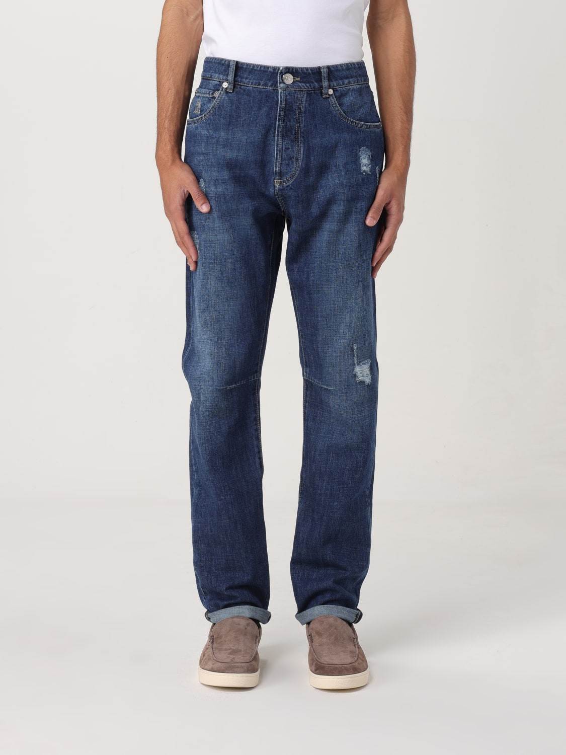 BRUNELLO CUCINELLI JEANS: Pants men Brunello Cucinelli, Denim - Img 1