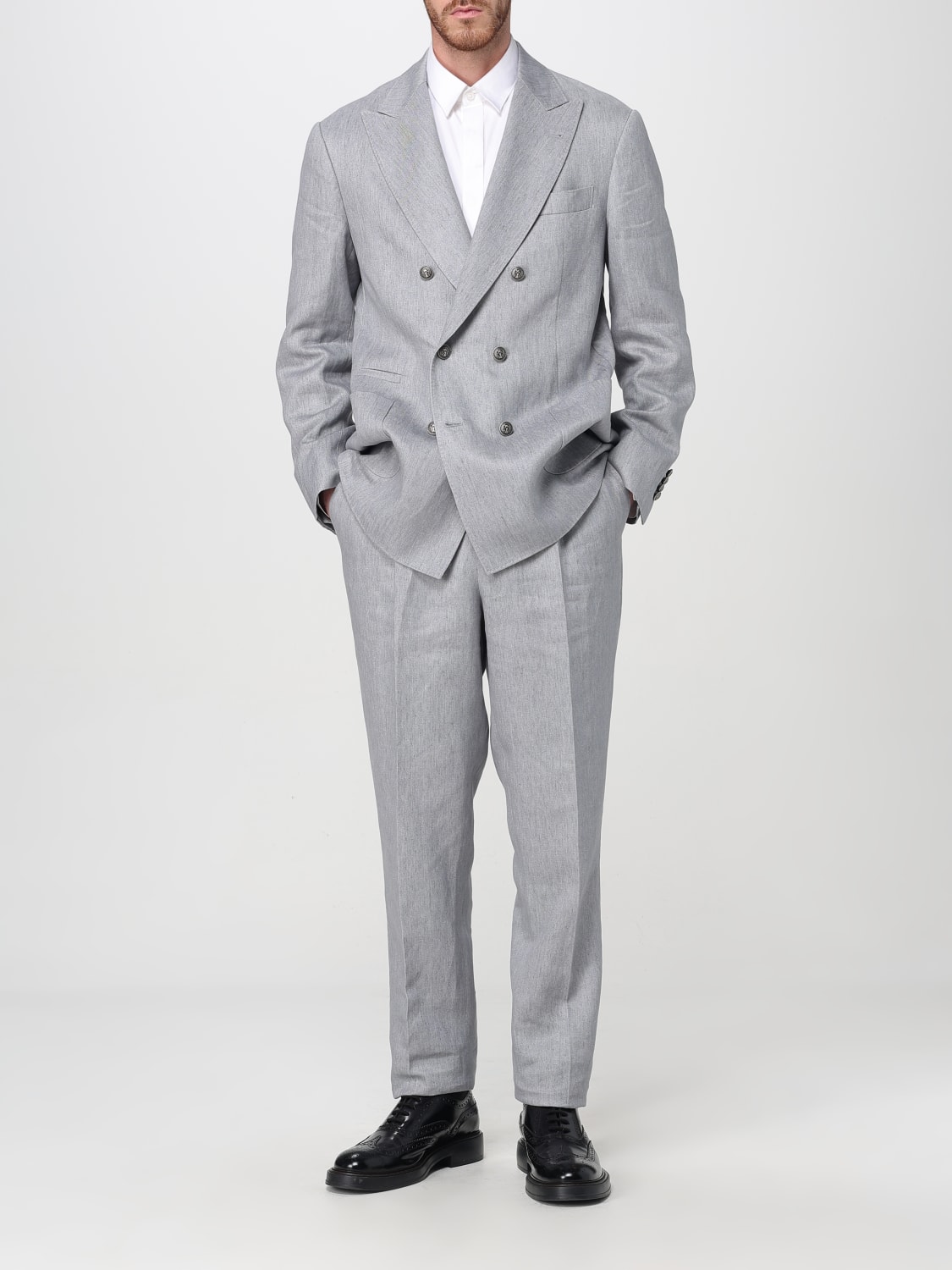BRUNELLO CUCINELLI: Suit men - Grey | Brunello Cucinelli
