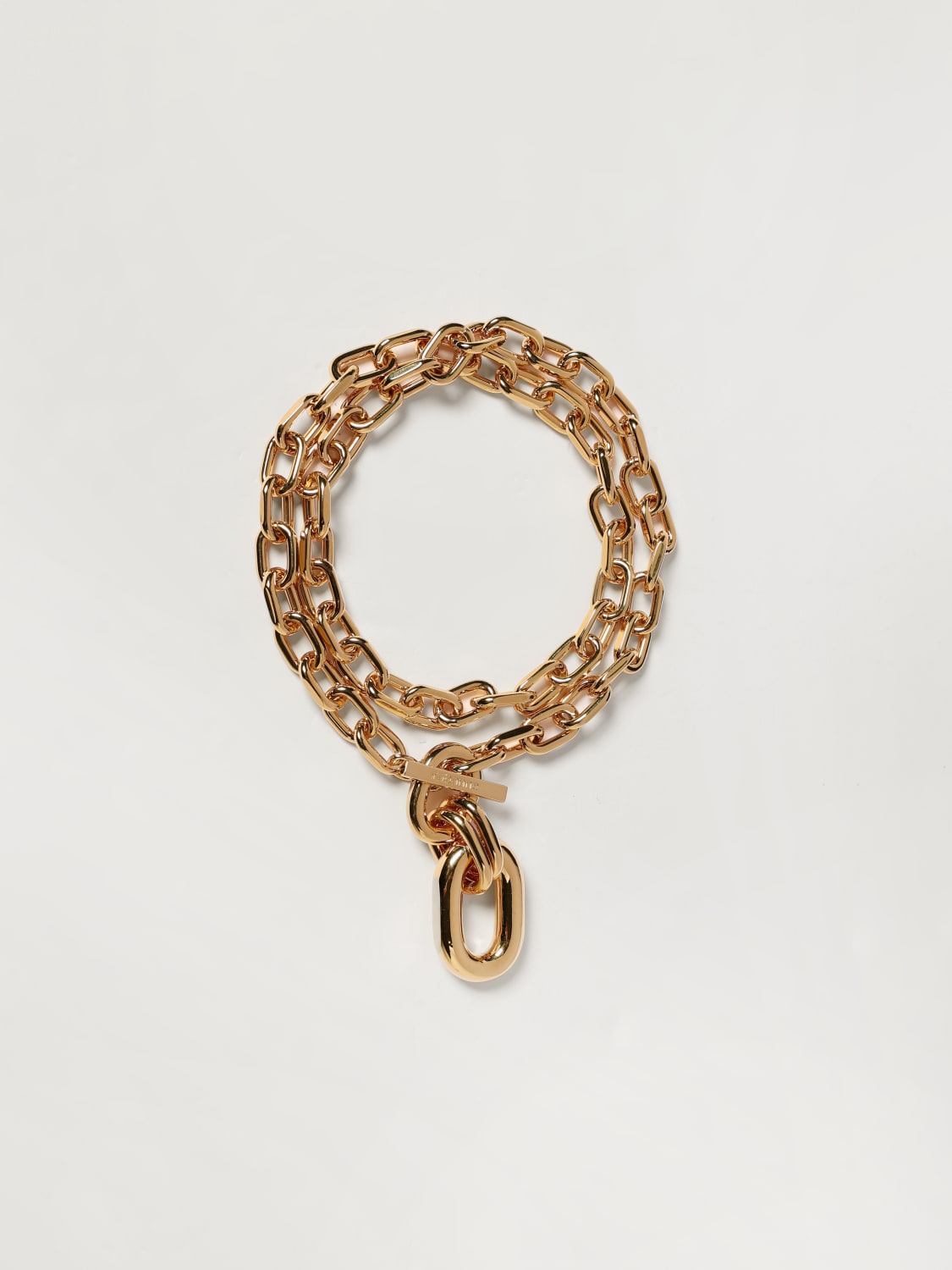 アクセサリーその他 RABANNE Woman Jewel Gold PBB0088MET077 P710 Gold double XL link necklace with pendant – Rabanne
