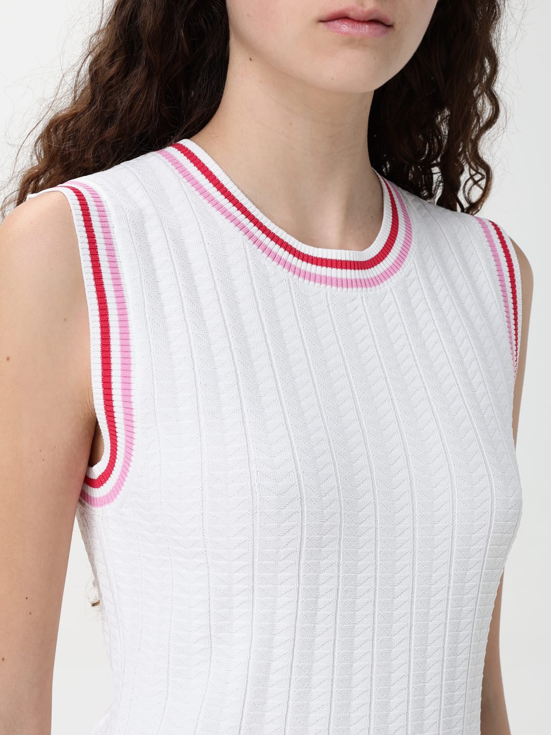 LIU JO ABITO: Abito Liu Jo in maglia , Bianco - Img 3