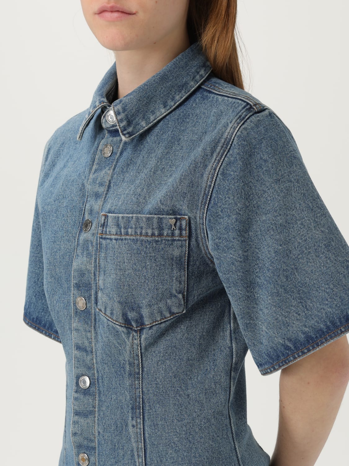 ワンピース AMI PARIS Woman Dress Blue FDR404DE0046 480 AMI PARIS: Dress woman - Blue | Ami Paris dress FDR404DE0046