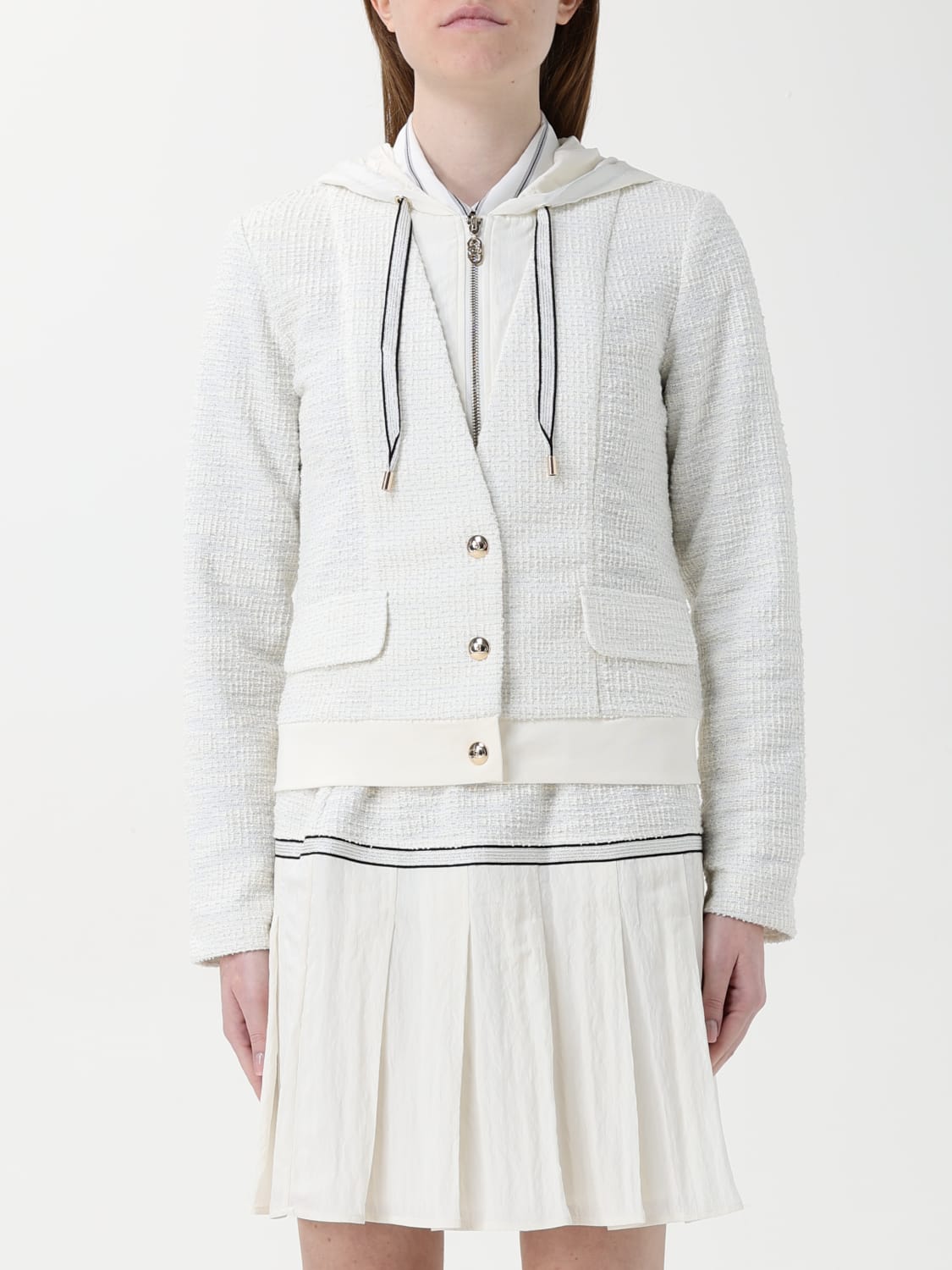 ジャケット LIU JO Woman Jacket White TA5120J4894 10105 LIU JO: women's jacket - White | Liu Jo jacket TA5120J4894