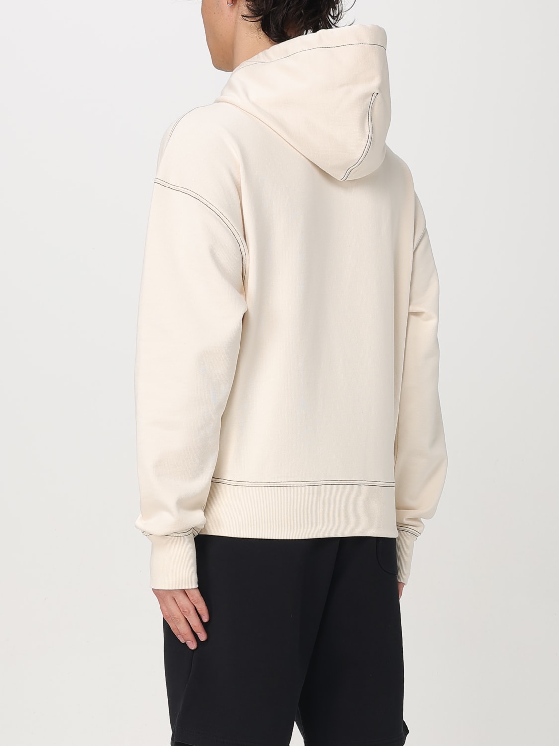【AMI PARIS】HOODIE AMI◆HSW229JE0098 WHITE CREAM Hoodie Ami Signature | AMI PARIS