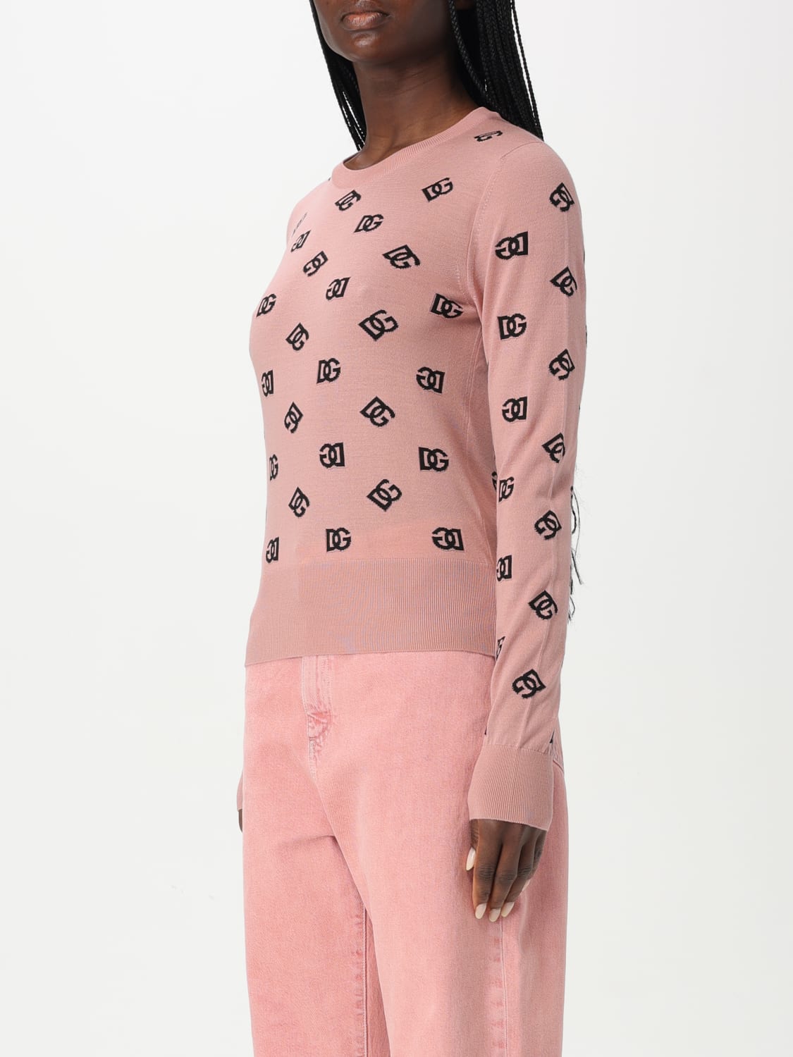 DOLCE & GABBANA MAGLIA: Pullover Dolce & Gabbana in lana vergine e seta , Rosa - Img 4