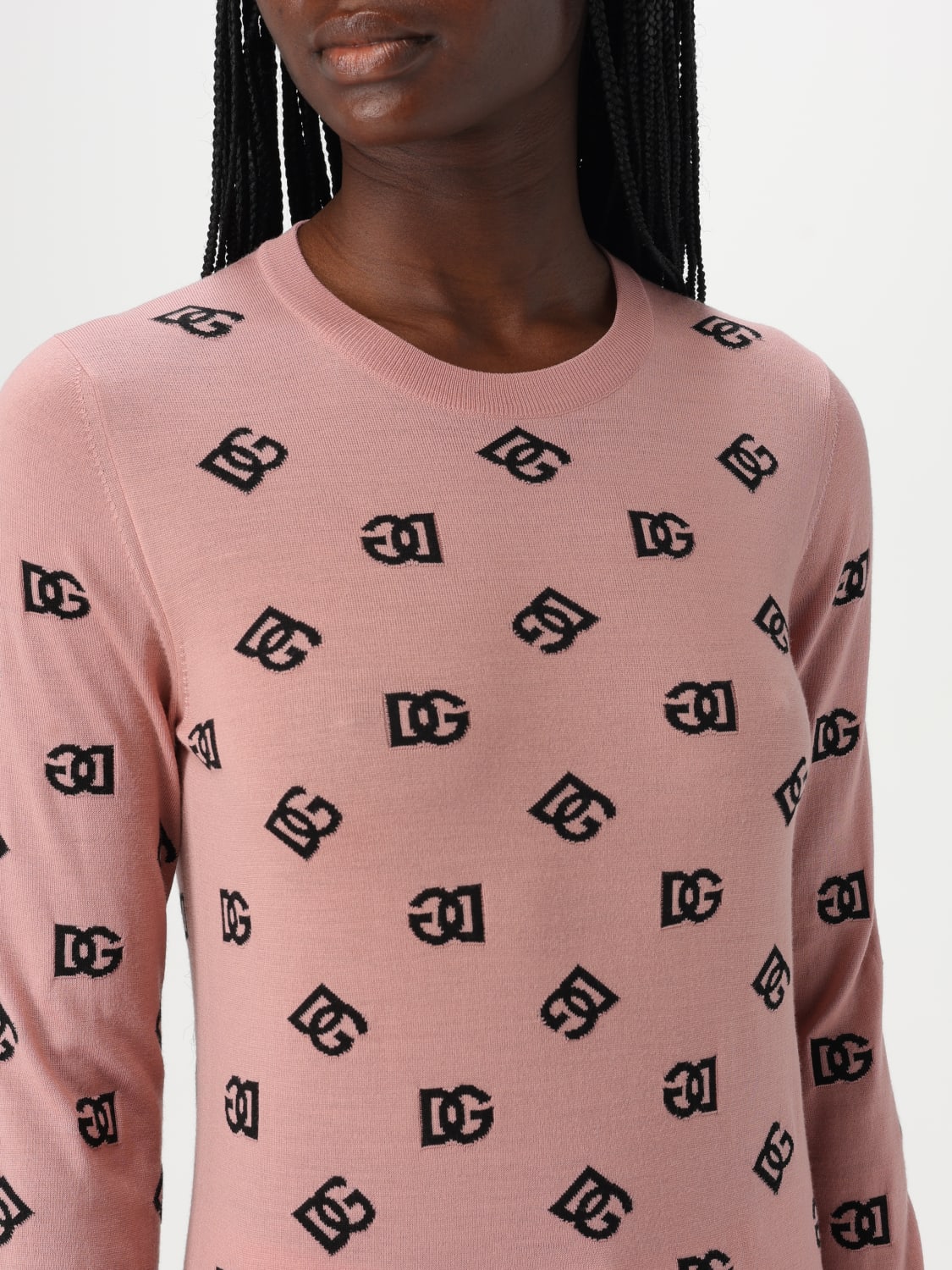 DOLCE & GABBANA MAGLIA: Pullover Dolce & Gabbana in lana vergine e seta , Rosa - Img 5