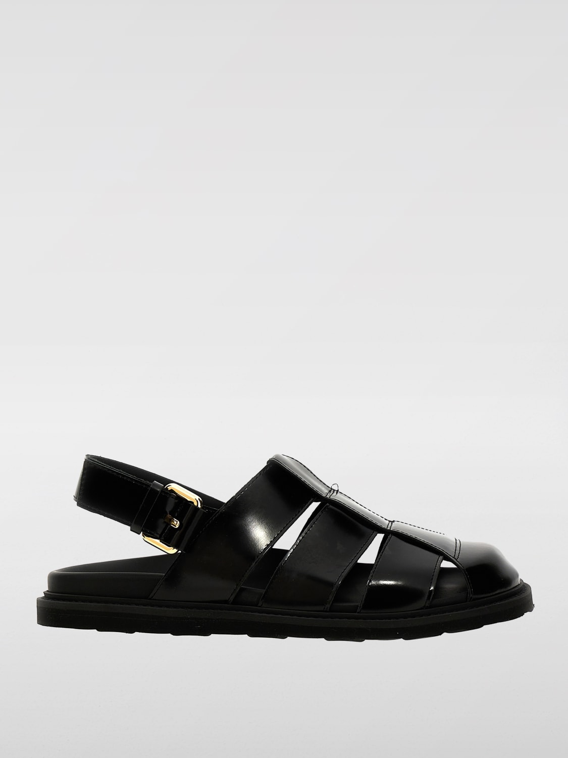 MOSCHINO COUTURE SANDALI: Sandalo Moschino Couture in pelle , Nero - Img 1