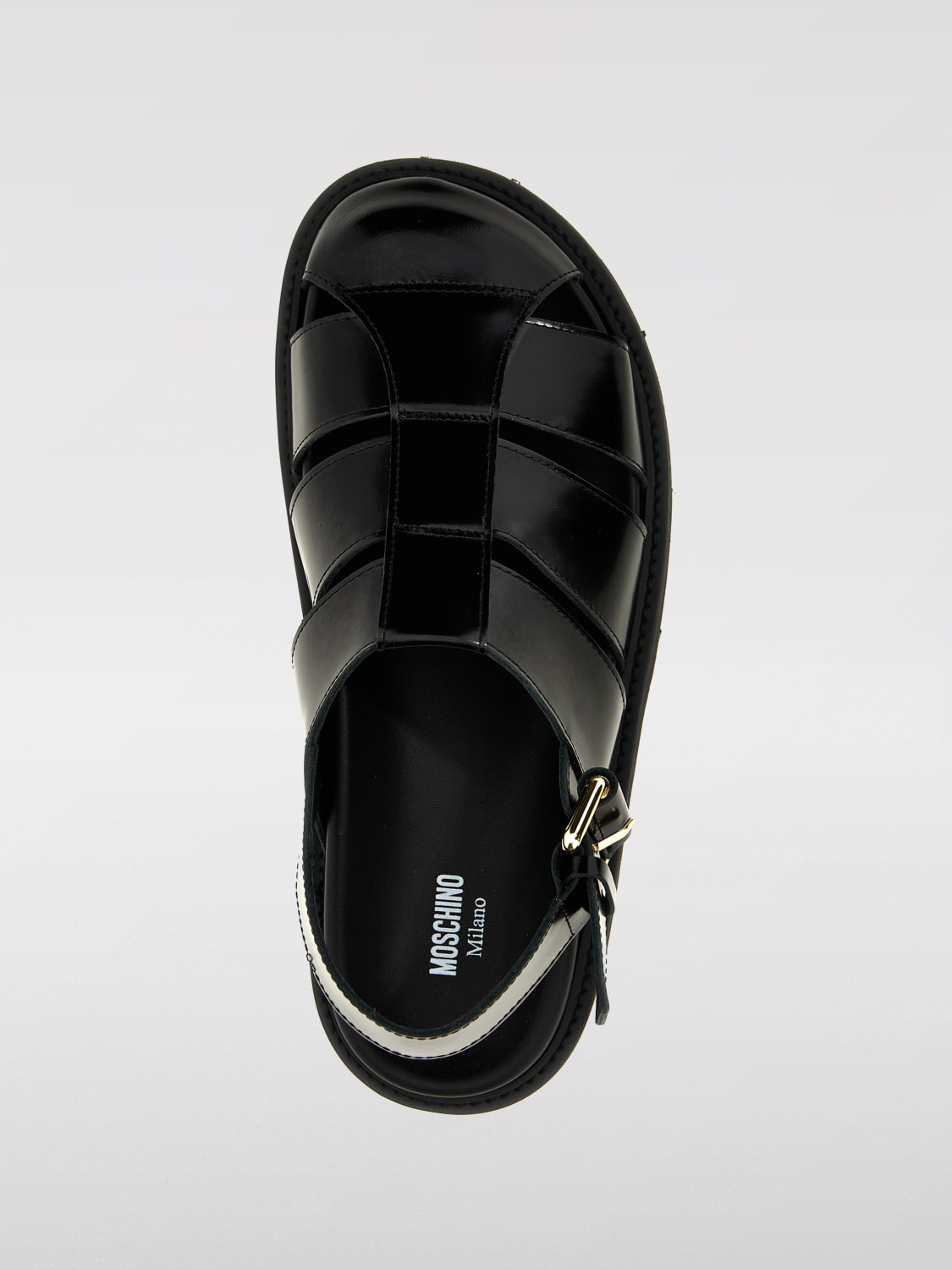MOSCHINO COUTURE SANDALI: Sandalo Moschino Couture in pelle , Nero - Img 4