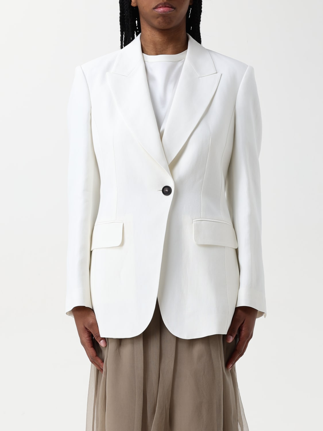アウターその他 BRUNELLO CUCINELLI Woman Blazer Beige MH1262682 C600 BRUNELLO CUCINELLI: Blazer woman - Beige | Brunello
