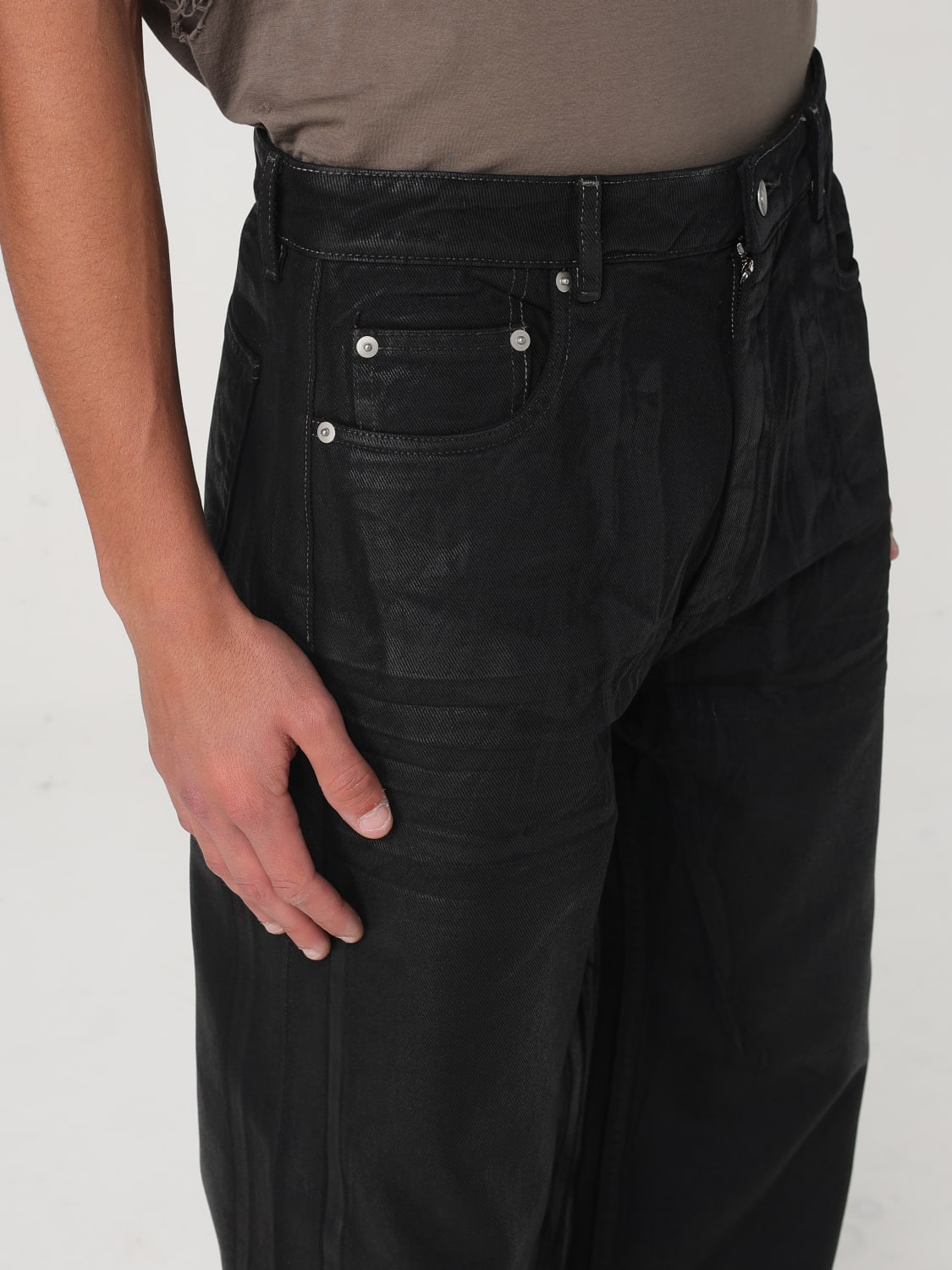 RICK OWENS DRKSHDW JEANS: Jeans Drkshdw in denim , Nero - Img 5