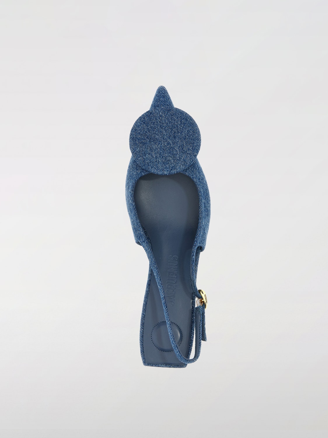 JACQUEMUS DÉCOLLETÉ: Slingback Jacquemus in denim di cotone , Blue - Img 4
