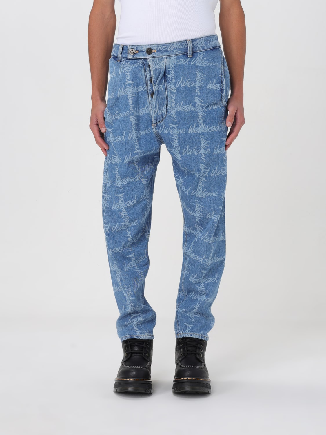 VIVIENNE WESTWOOD JEANS: Jeans hombre Vivienne Westwood, Azul Oscuro - Img 1