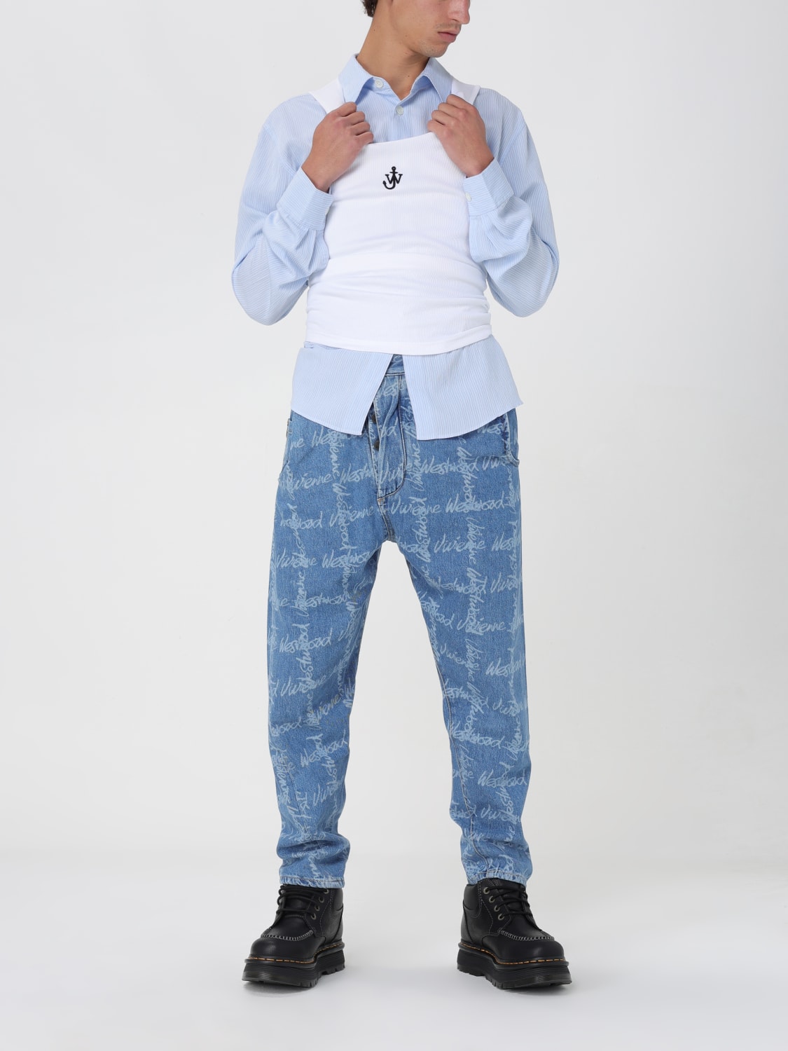 VIVIENNE WESTWOOD JEANS: Jeans hombre Vivienne Westwood, Azul Oscuro - Img 2