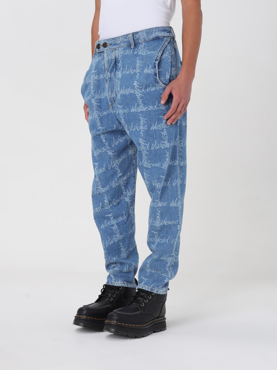 VIVIENNE WESTWOOD JEANS: Jeans hombre Vivienne Westwood, Azul Oscuro - Img 4