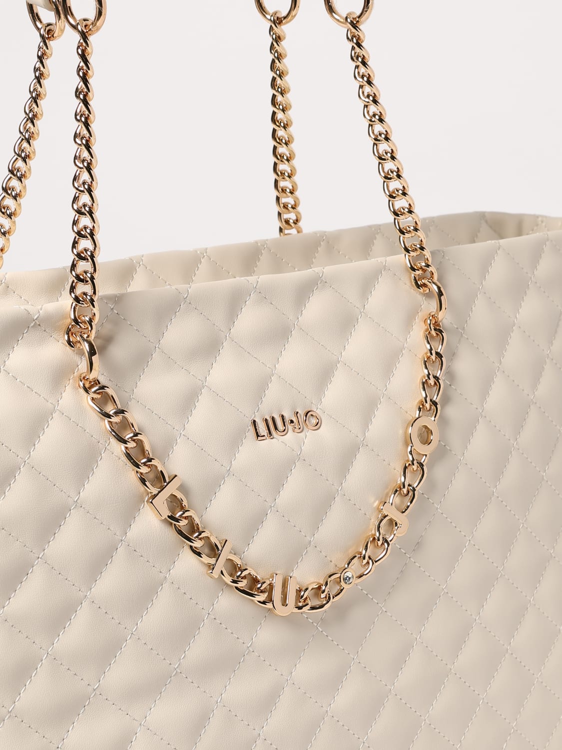 トートバッグ LIU JO Woman Tote bags Cream AA5129E0015 X0459 Large quilted tote bag colour cream | Liu Jo