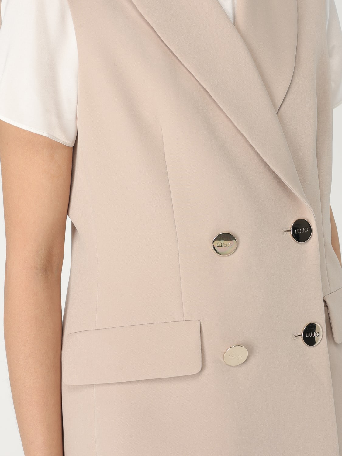 アウターその他 LIU JO Woman Waistcoat Beige CA5365T2200 X0650 LIU JO: Waistcoat woman - Beige | Liu Jo waistcoat