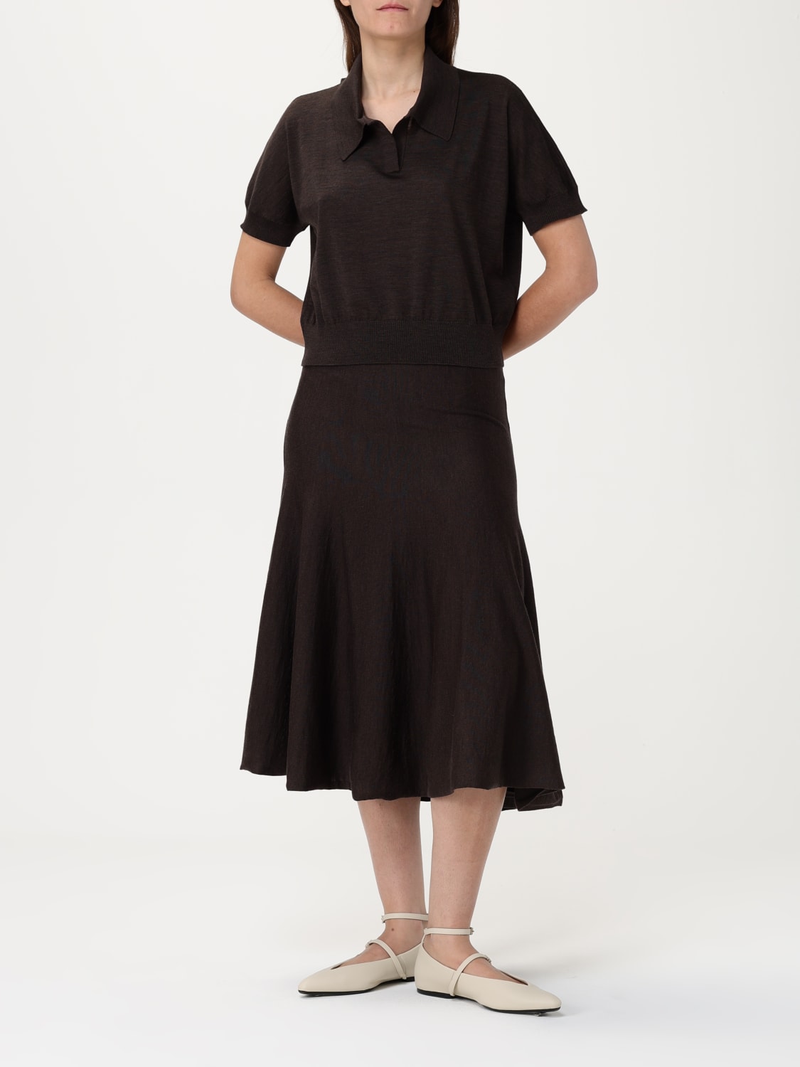 Tシャツ・カットソー KHAITE Women Tops 9747511 393 Brown KHAITE: Top woman - Brown | Khaite polo shirt 9747511 online