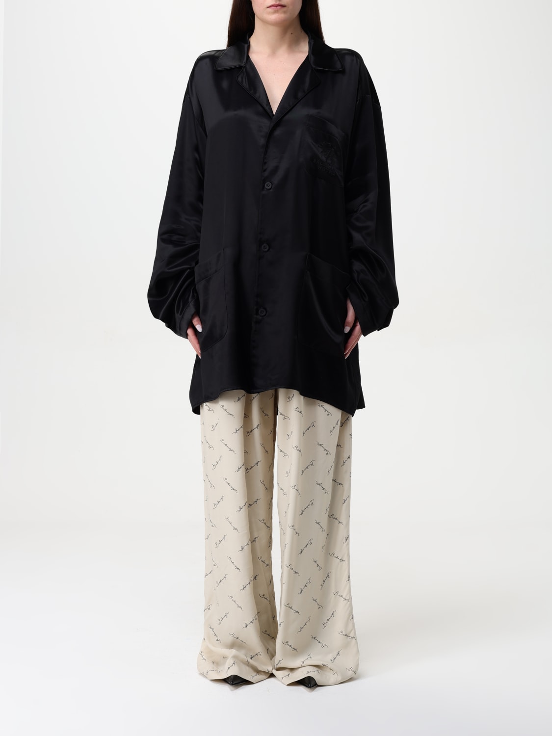 Tシャツ・カットソー BALENCIAGA Women Tunic Tops 818436TLO28 1000 Black BALENCIAGA: Top woman - Black | Balenciaga shirt 818436TLO28
