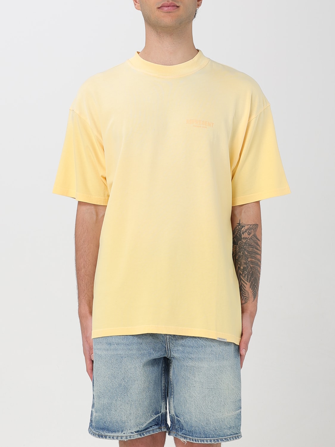 REPRESENT T-SHIRT: T-shirt men Represent, Yellow - Img 1
