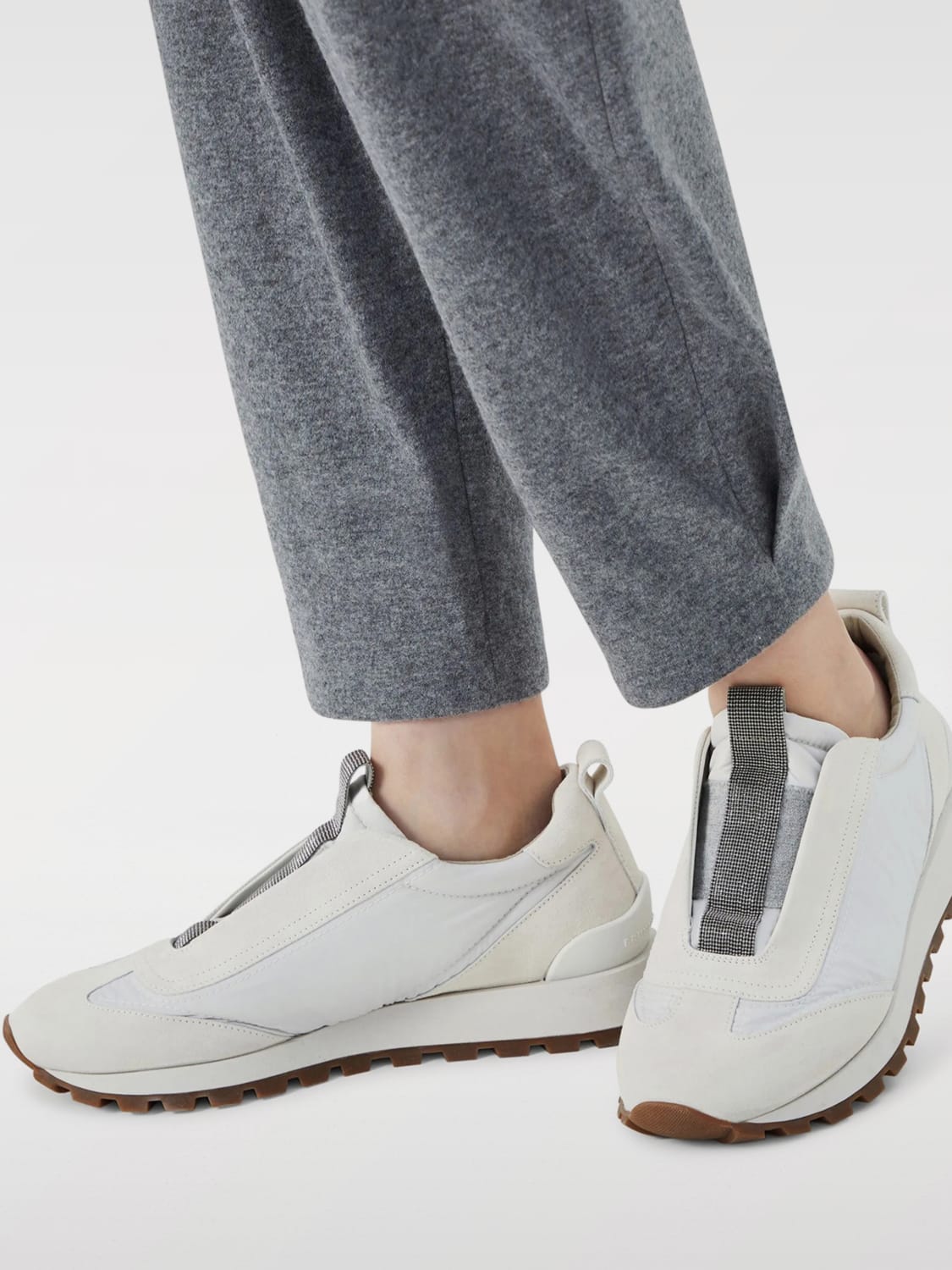 スニーカー BRUNELLO CUCINELLI Women Sneakers MZSFG2127 C6280 WHITE BRUNELLO CUCINELLI: Shoes woman - White | Brunello Cucinelli