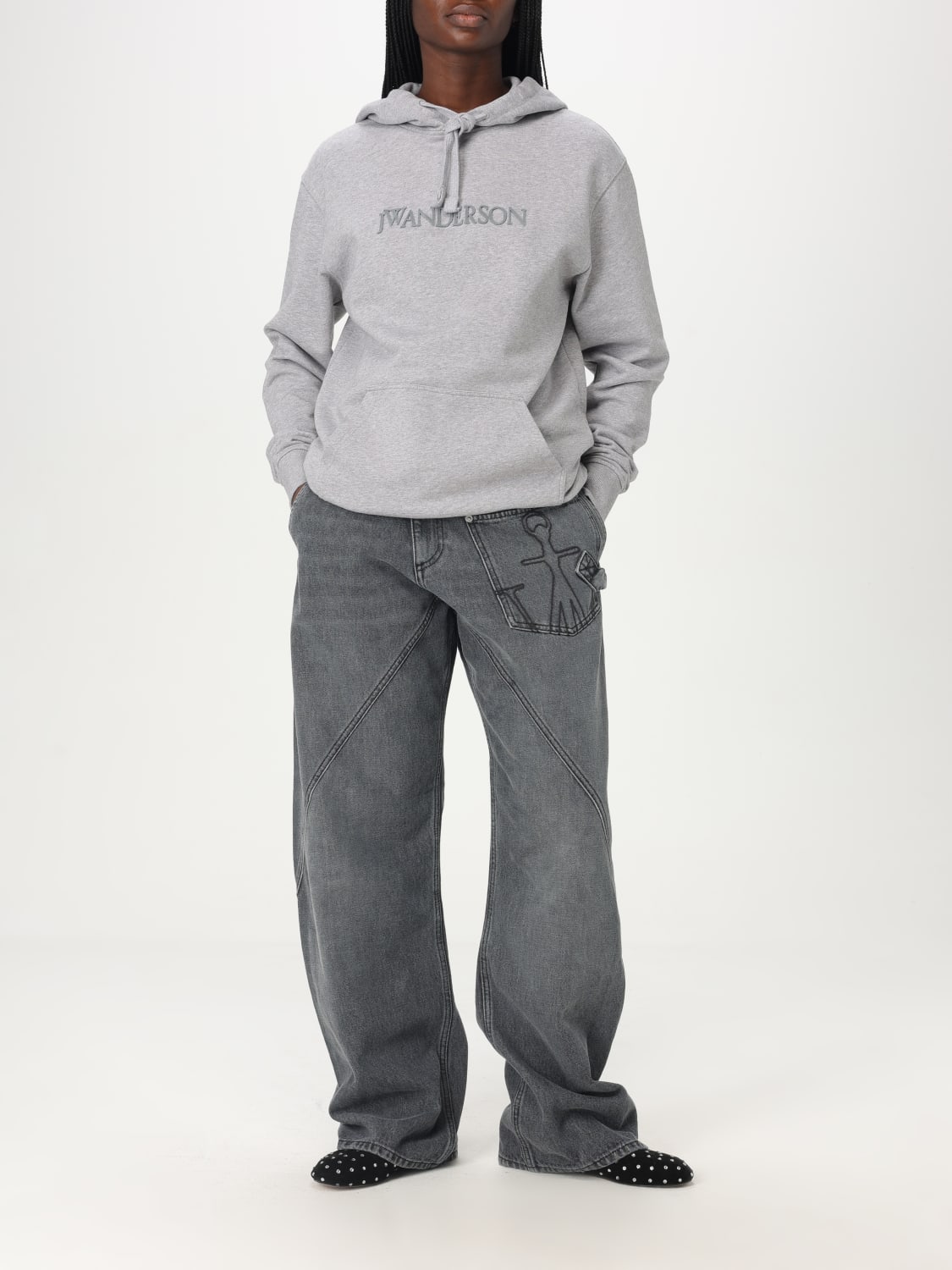 JW ANDERSON SUDADERA: Jersey mujer Jw Anderson, Gris - Img 2